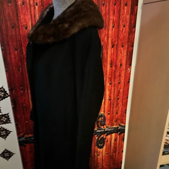 Ming condition 1950s swing fur collar pinup coat large - Picture 8 of 10
